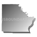Brown County, Illinois (Gray Gradient Fill with Shadow)