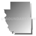 Burleigh County, North Dakota (Gray Gradient Fill with Shadow)