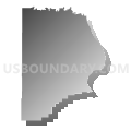 Cape Girardeau County, Missouri (Gray Gradient Fill with Shadow)