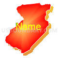 Middlesex County, New Jersey (Bright Blending Fill with Shadow)