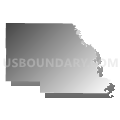 Texas township, Lee County, Arkansas (Gray Gradient Fill with Shadow)