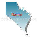 Golconda No. 1 precinct, Pope County, Illinois (Blue Gradient Fill with Shadow)