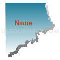 Santa Fe township, Clinton County, Illinois (Blue Gradient Fill with Shadow)