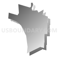 Meshoppen borough, Wyoming County, Pennsylvania (Gray Gradient Fill with Shadow)