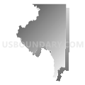 Second district, Preston County, West Virginia (Gray Gradient Fill with Shadow)