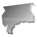 Elizabethtown CDP, New York (Gray Gradient Fill with Shadow)