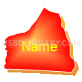 Lowesville CDP, North Carolina (Bright Blending Fill with Shadow)