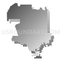 State House District 35, Louisiana (Gray Gradient Fill with Shadow)
