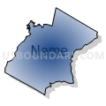 Census Tract 9202, Jones County, North Carolina (Radial Fill with Shadow)