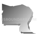 Census Tract 203, Morton County, North Dakota (Gray Gradient Fill with Shadow)