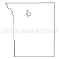 Census Tract 9551, Johnson County, Wyoming (Light Gray Border)