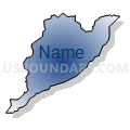 Census Tract 2305.02, Aguas Buenas Municipio, Puerto Rico (Radial Fill with Shadow)