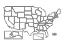 United States ouline map with states (Letter)