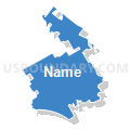 Congressional District 7, Pennsylvania (Solid Fill with Shadow)