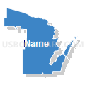 Congressional District 8, Wisconsin (Solid Fill with Shadow)