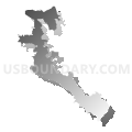 Congressional District 15, California (Gray Gradient Fill with Shadow)