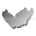 Congressional District 3, West Virginia (Gray Gradient Fill with Shadow)