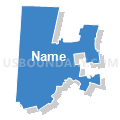 Congressional District 5, Connecticut (Solid Fill with Shadow)