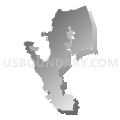 Congressional District 11, California (Gray Gradient Fill with Shadow)