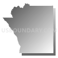 La Crosse County, Wisconsin (Gray Gradient Fill with Shadow)