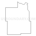 Dunn County, North Dakota (Light Gray Border)