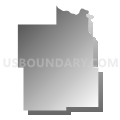 Dunn County, North Dakota (Gray Gradient Fill with Shadow)