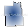 Dunn County, North Dakota (Radial Fill with Shadow)