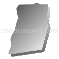 Rensselaer County, New York (Gray Gradient Fill with Shadow)