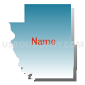 Burleigh County, North Dakota (Blue Gradient Fill with Shadow)