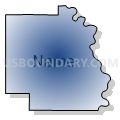 Burt County, Nebraska (Radial Fill with Shadow)