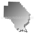 Arkansas County, Arkansas (Gray Gradient Fill with Shadow)