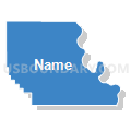Washington County, Nebraska (Solid Fill with Shadow)
