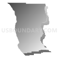 Mendocino County, California (Gray Gradient Fill with Shadow)