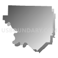 Izard County, Arkansas (Gray Gradient Fill with Shadow)