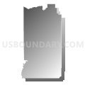 Uintah County, Utah (Gray Gradient Fill with Shadow)