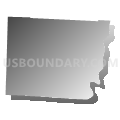 Belmont County, Ohio (Gray Gradient Fill with Shadow)