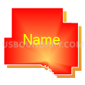 Johnston County, Oklahoma (Bright Blending Fill with Shadow)