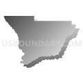 Muscogee County, Georgia (Gray Gradient Fill with Shadow)