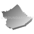 Bourbon County, Kentucky (Gray Gradient Fill with Shadow)