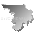 Middlesex County, Massachusetts (Gray Gradient Fill with Shadow)