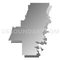 Whitfield County, Georgia (Gray Gradient Fill with Shadow)