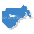 Boise County, Idaho (Solid Fill with Shadow)