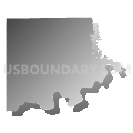 Carroll County, Missouri (Gray Gradient Fill with Shadow)