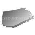 Boyle County, Kentucky (Gray Gradient Fill with Shadow)
