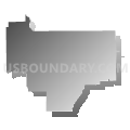 Bullock County, Alabama (Gray Gradient Fill with Shadow)