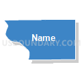 Buffalo County, South Dakota (Solid Fill with Shadow)
