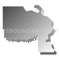 Lyman County, South Dakota (Gray Gradient Fill with Shadow)
