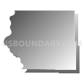 Fremont County, Iowa (Gray Gradient Fill with Shadow)