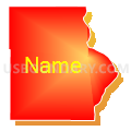 Allamakee County, Iowa (Bright Blending Fill with Shadow)