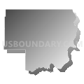 Dewey County, South Dakota (Gray Gradient Fill with Shadow)